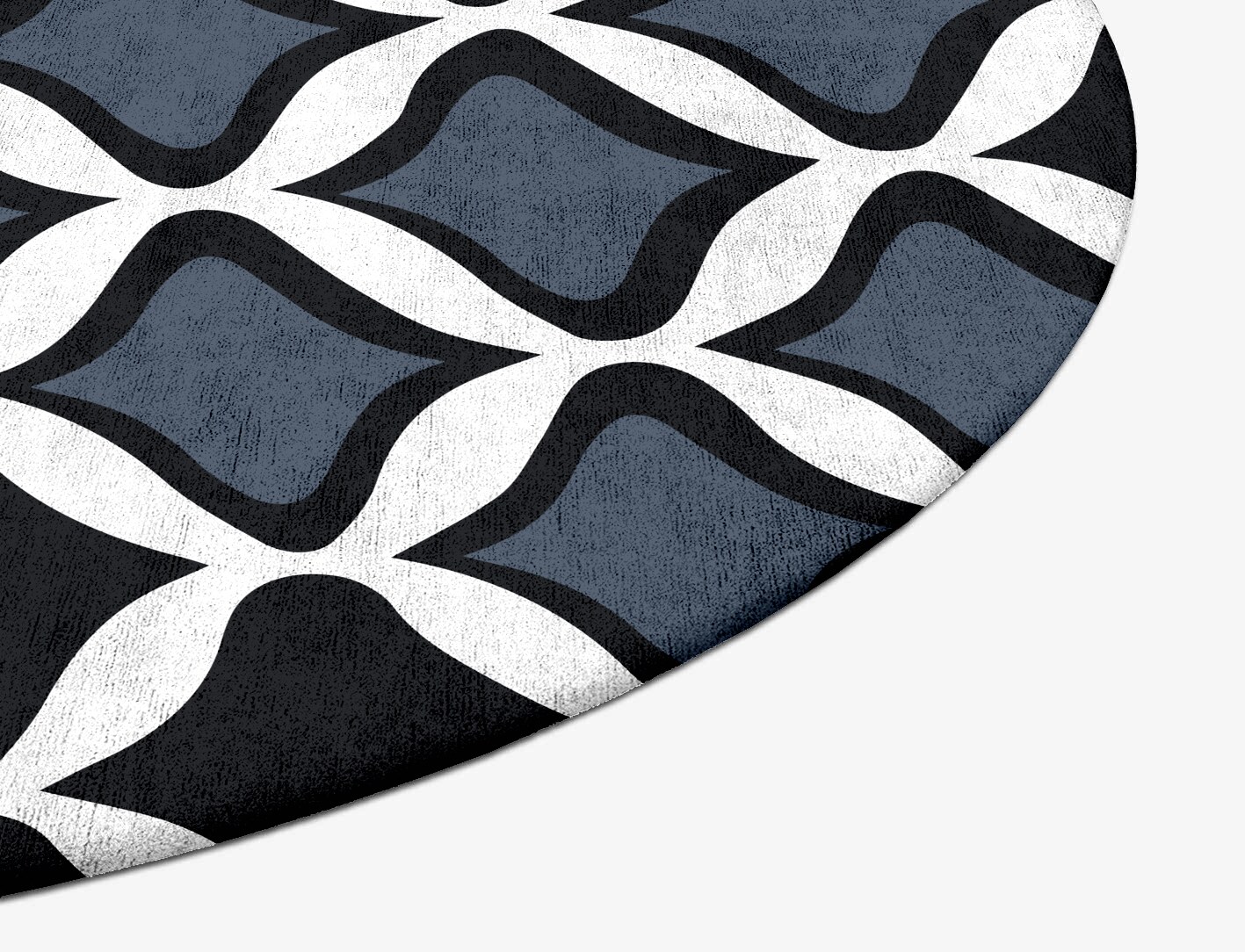 Smokey Hive Monochrome Oval Hand Tufted Bamboo Silk Custom Rug by Rug Artisan