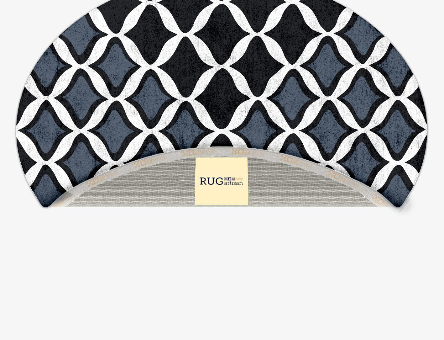 Smokey Hive Monochrome Oval Hand Tufted Bamboo Silk Custom Rug by Rug Artisan