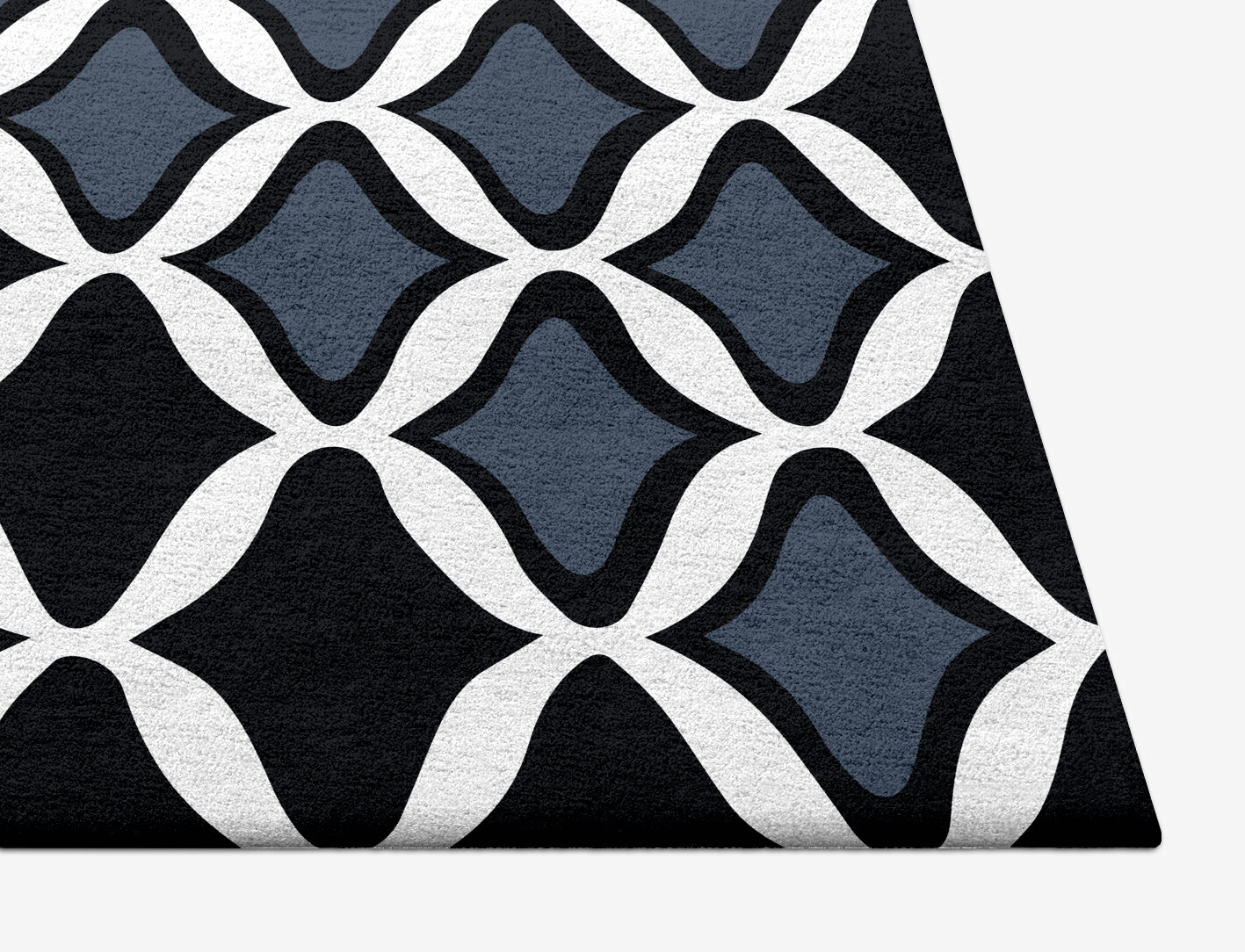 Smokey Hive Monochrome Square Hand Tufted Pure Wool Custom Rug by Rug Artisan