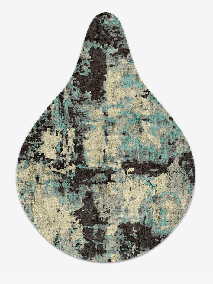 Smokey Reflections Surface Art Drop Hand Knotted Bamboo Silk Custom Rug by Rug Artisan
