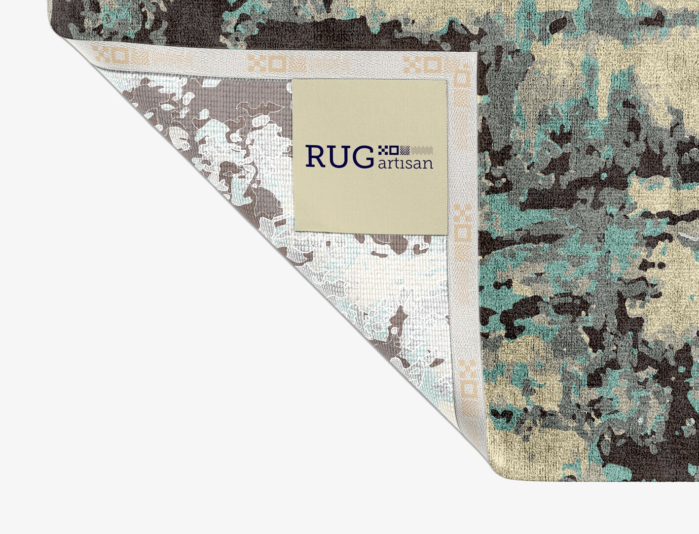 Smokey Reflections Surface Art Rectangle Hand Knotted Bamboo Silk Custom Rug by Rug Artisan