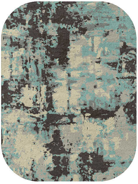 Smokey Reflections Surface Art Oblong Hand Tufted Pure Wool Custom Rug by Rug Artisan