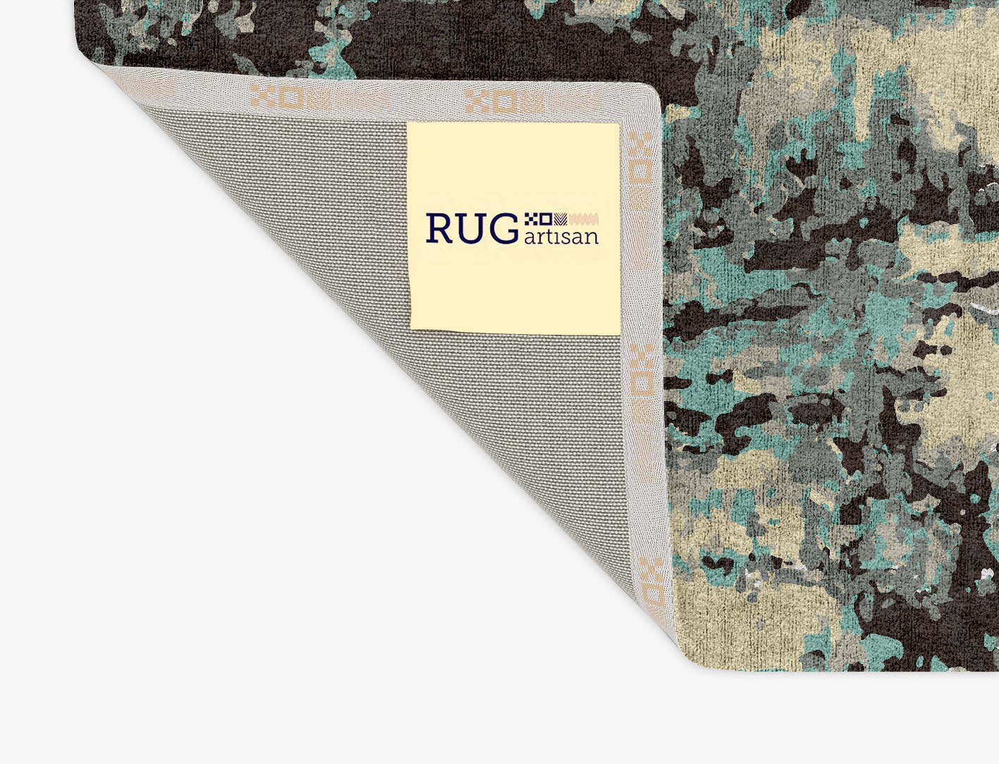 Smokey Reflections Surface Art Rectangle Hand Tufted Bamboo Silk Custom Rug by Rug Artisan