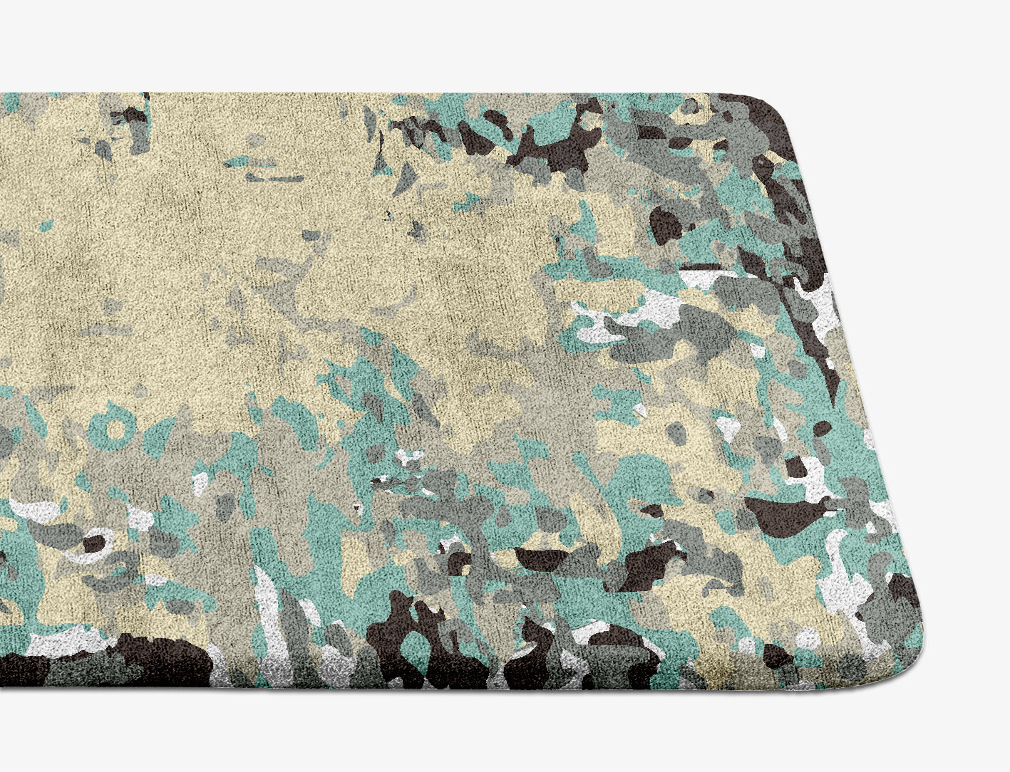 Smokey Reflections Surface Art Runner Hand Tufted Bamboo Silk Custom Rug by Rug Artisan