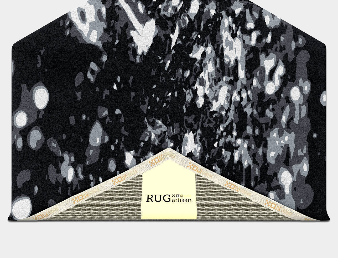 Smoky Embers Monochrome Hexagon Hand Tufted Pure Wool Custom Rug by Rug Artisan