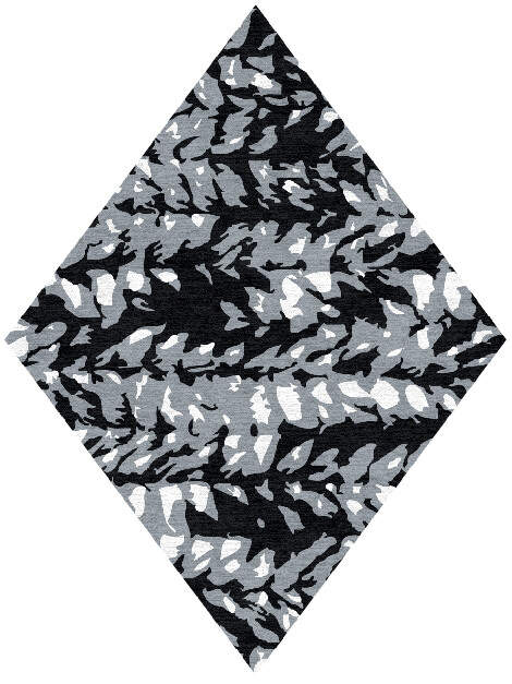 Smoky Mead Monochrome Diamond Hand Knotted Tibetan Wool Custom Rug by Rug Artisan