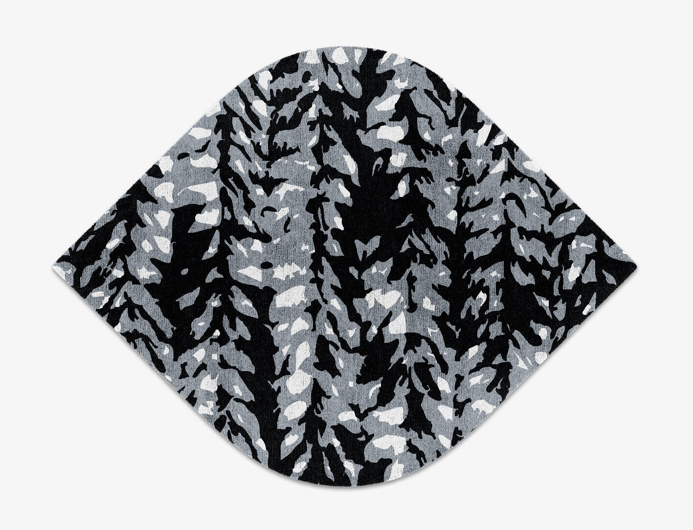 Smoky Mead Monochrome Ogee Hand Knotted Bamboo Silk Custom Rug by Rug Artisan