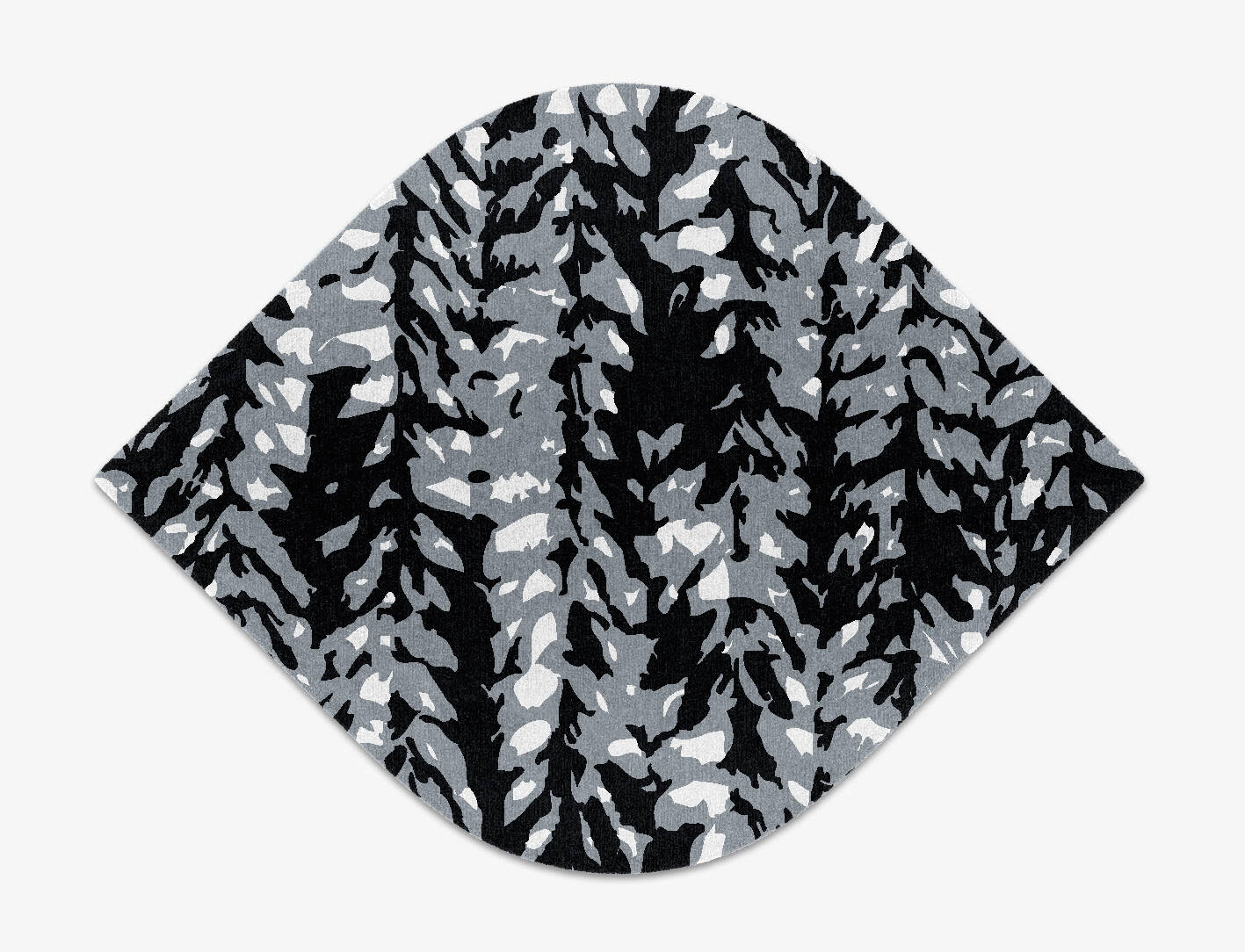 Smoky Mead Monochrome Ogee Hand Knotted Tibetan Wool Custom Rug by Rug Artisan