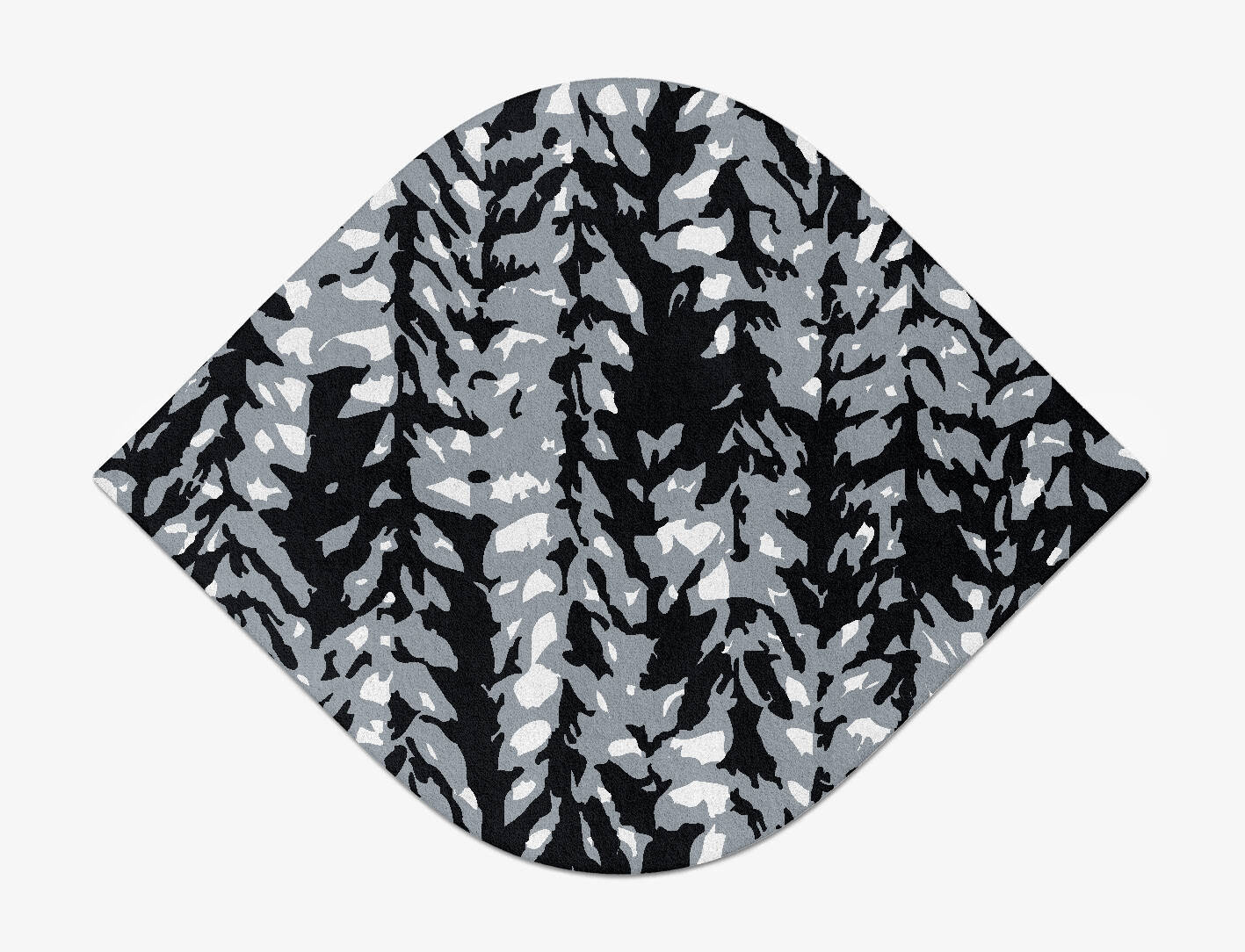 Smoky Mead Monochrome Ogee Hand Tufted Pure Wool Custom Rug by Rug Artisan