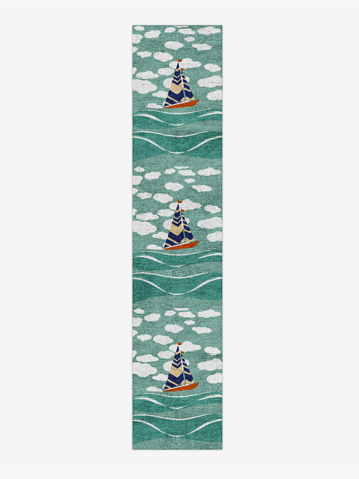 Smooth Sails Kids Runner Hand Knotted Bamboo Silk Custom Rug by Rug Artisan