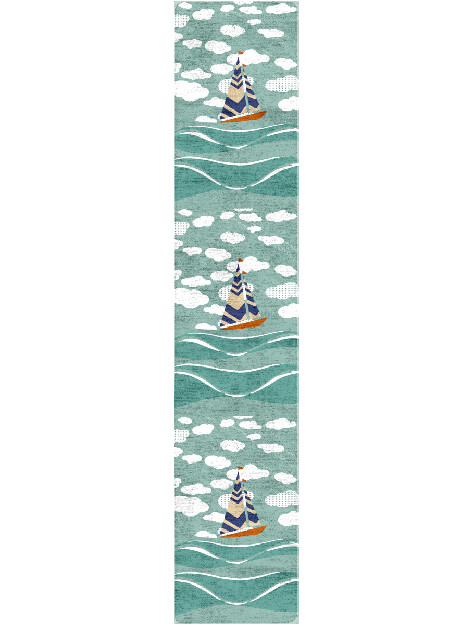 Smooth Sails Kids Runner Hand Tufted Bamboo Silk Custom Rug by Rug Artisan