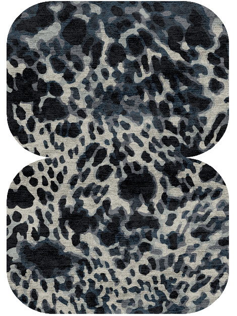 Snow Leopard Animal Prints Eight Hand Knotted Bamboo Silk Custom Rug by Rug Artisan