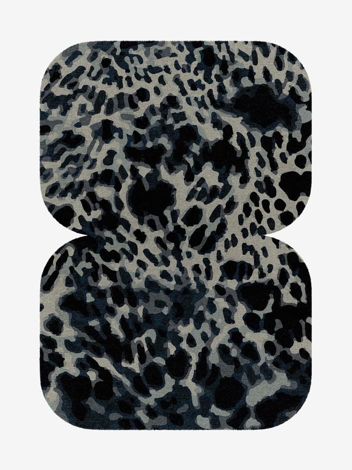 Snow Leopard Animal Prints Eight Hand Knotted Tibetan Wool Custom Rug by Rug Artisan