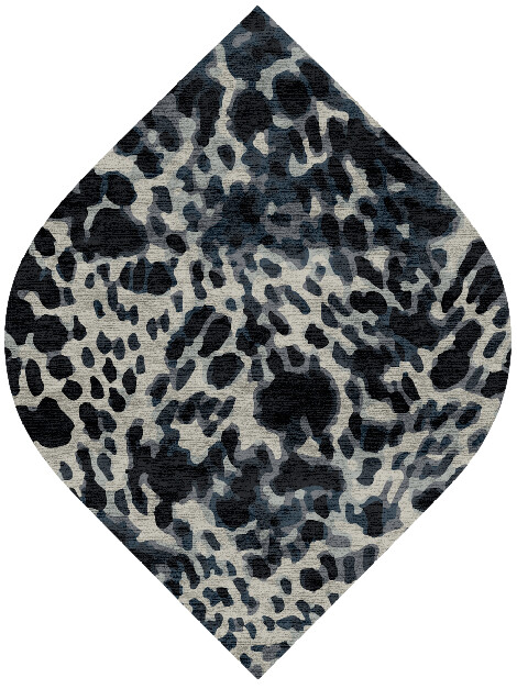 Snow Leopard Animal Prints Ogee Hand Knotted Bamboo Silk Custom Rug by Rug Artisan
