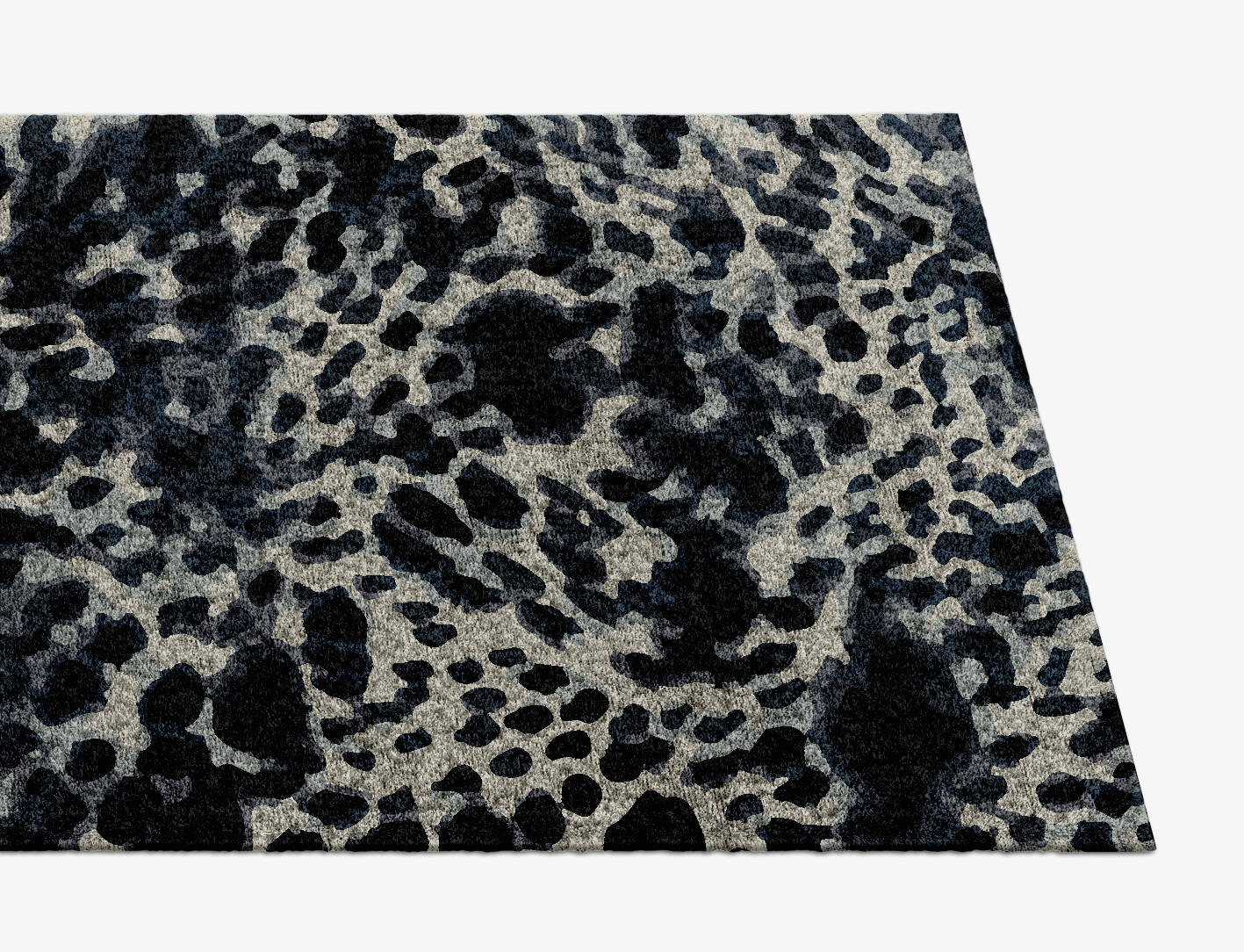 Snow Leopard Animal Prints Runner Hand Knotted Bamboo Silk Custom Rug by Rug Artisan