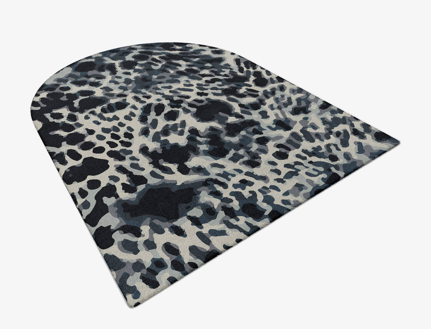Snow Leopard Animal Prints Arch Hand Tufted Pure Wool Custom Rug by Rug Artisan