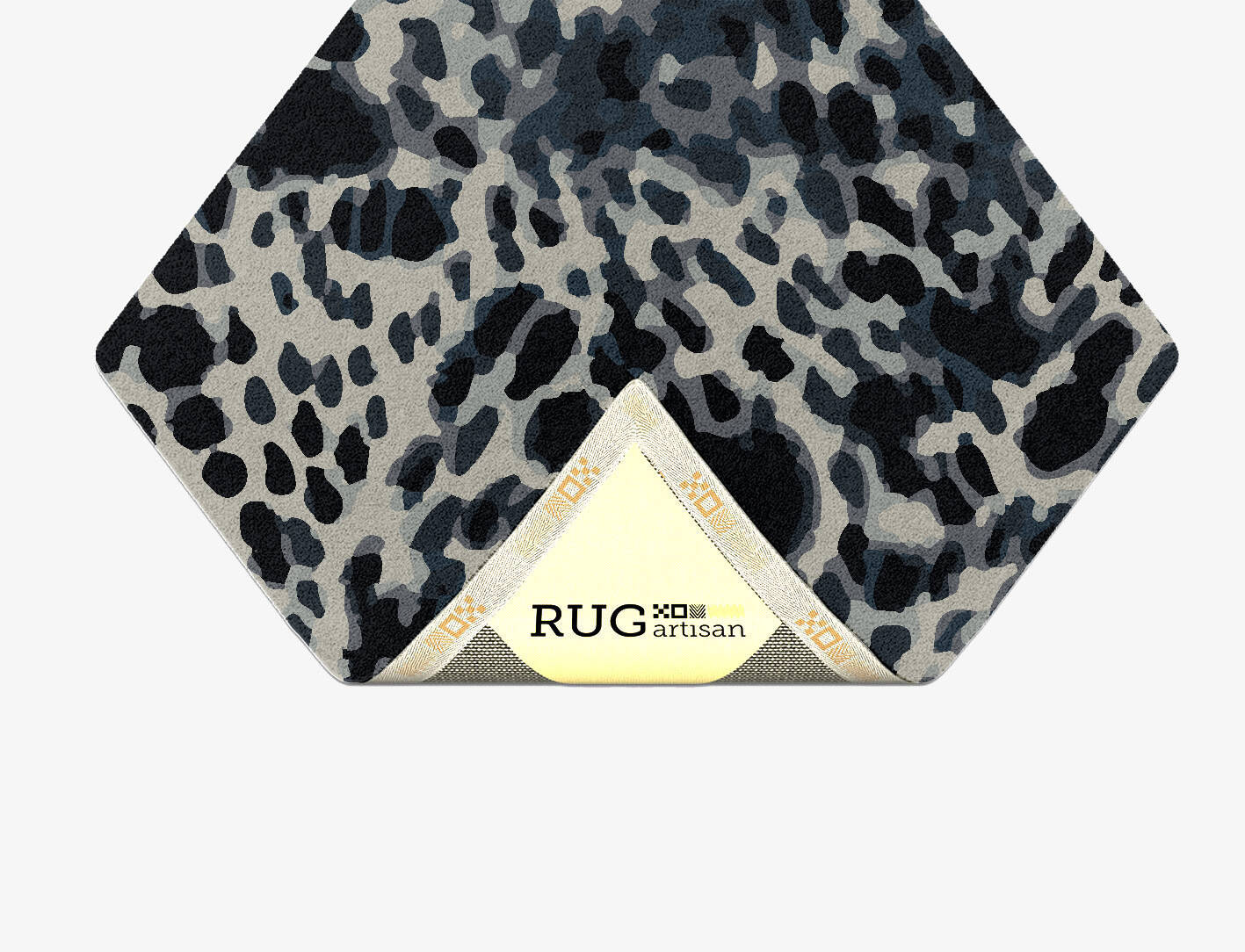 Snow Leopard Animal Prints Diamond Hand Tufted Pure Wool Custom Rug by Rug Artisan