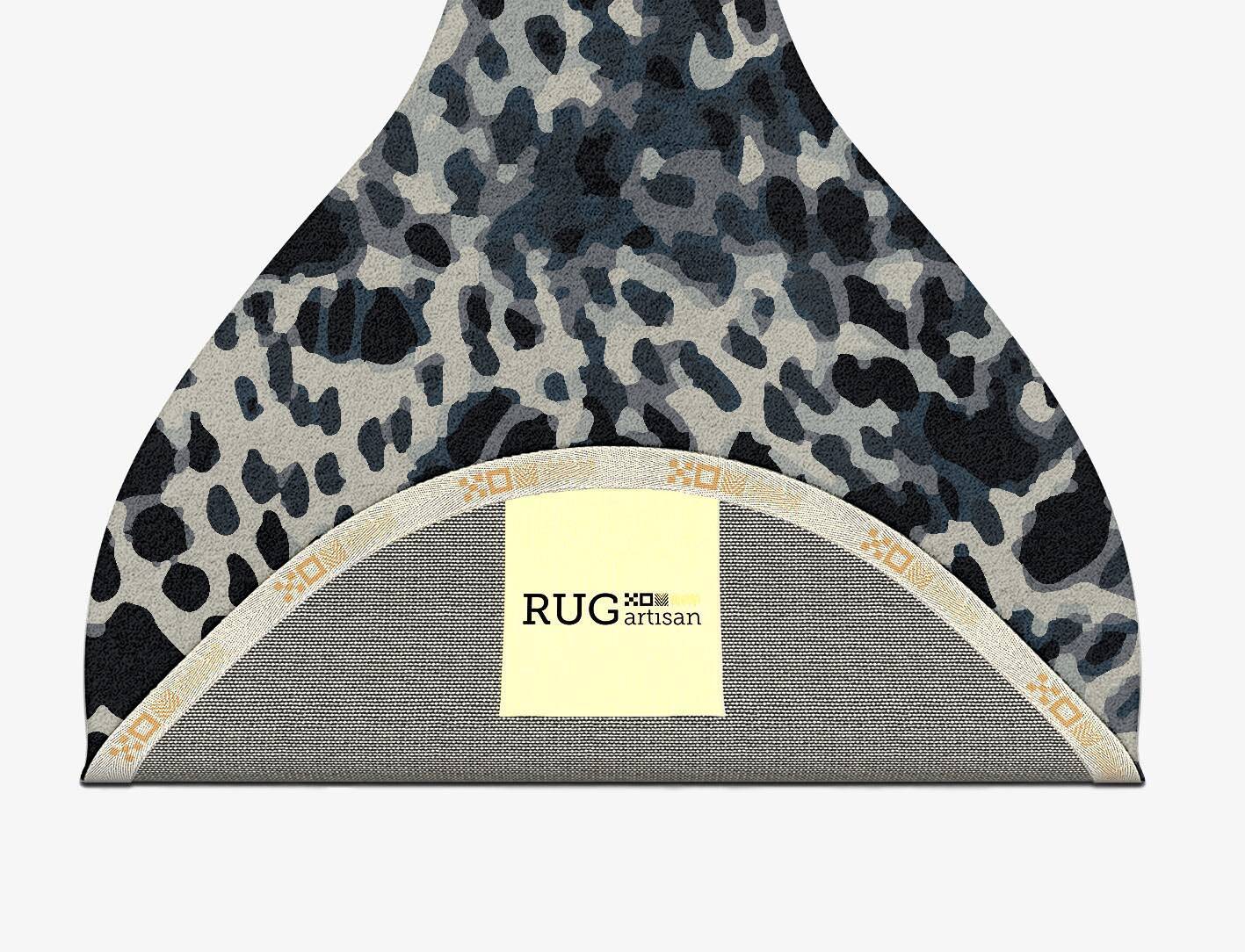 Snow Leopard Animal Prints Drop Hand Tufted Pure Wool Custom Rug by Rug Artisan