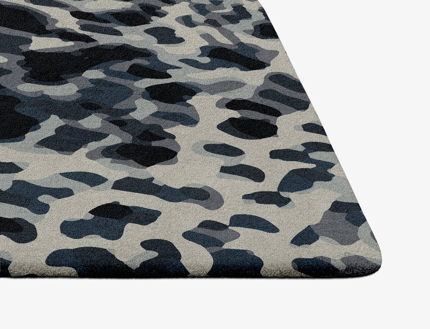 Snow Leopard Animal Prints Ogee Hand Tufted Pure Wool Custom Rug by Rug Artisan