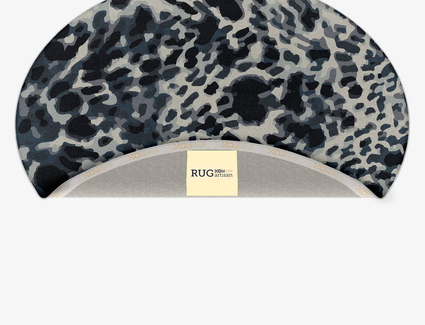 Snow Leopard Animal Prints Oval Hand Tufted Pure Wool Custom Rug by Rug Artisan