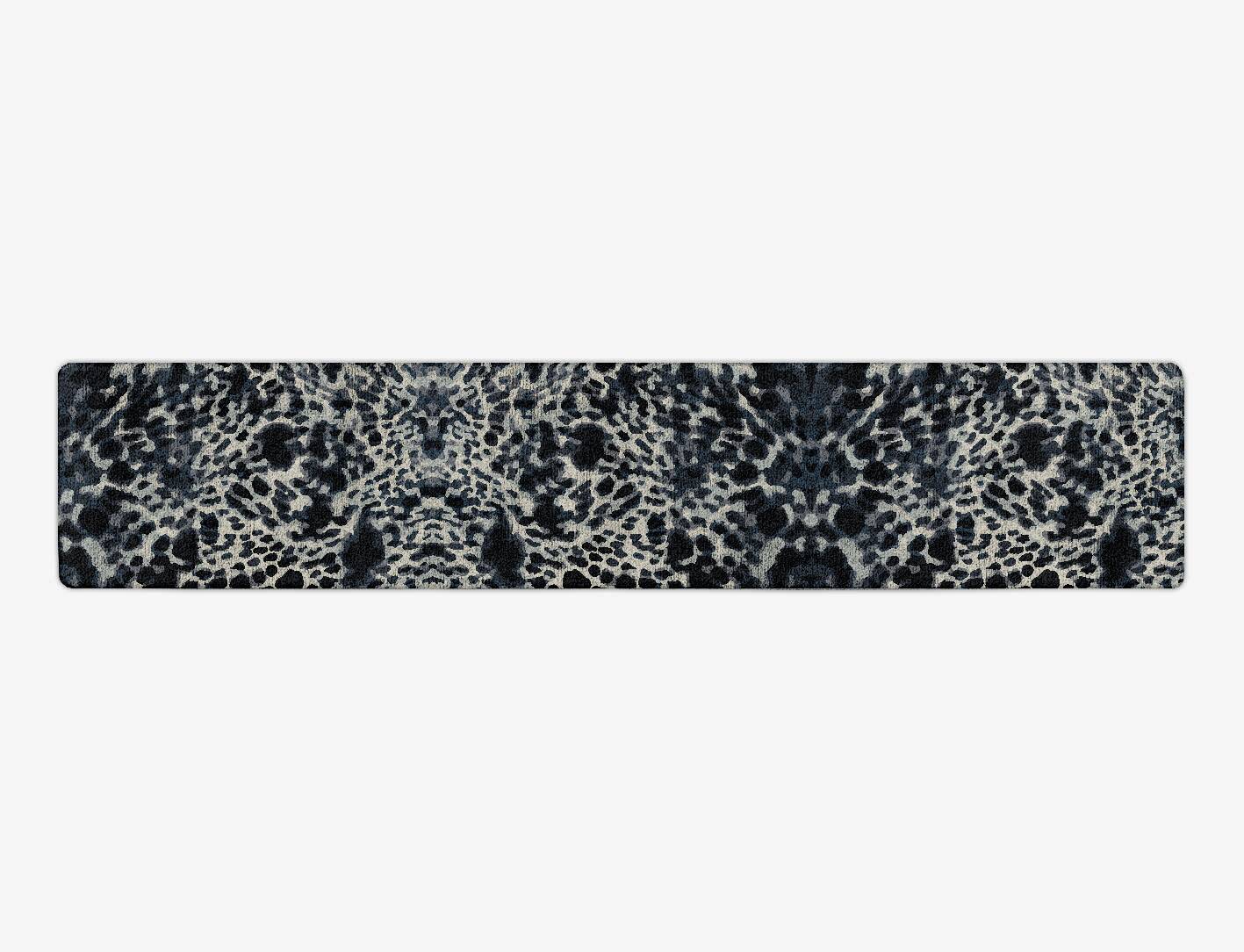 Snow Leopard Animal Prints Runner Hand Tufted Bamboo Silk Custom Rug by Rug Artisan