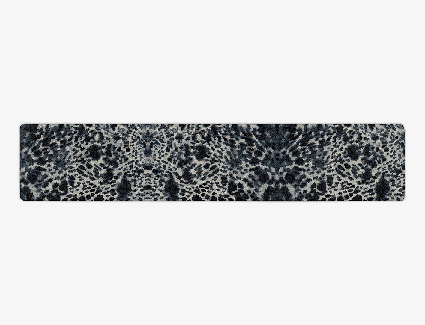 Snow Leopard Animal Prints Runner Hand Tufted Pure Wool Custom Rug by Rug Artisan