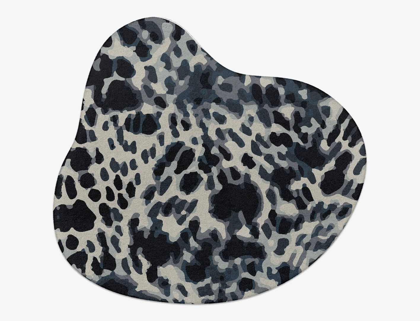 Snow Leopard Animal Prints Splash Hand Tufted Pure Wool Custom Rug by Rug Artisan
