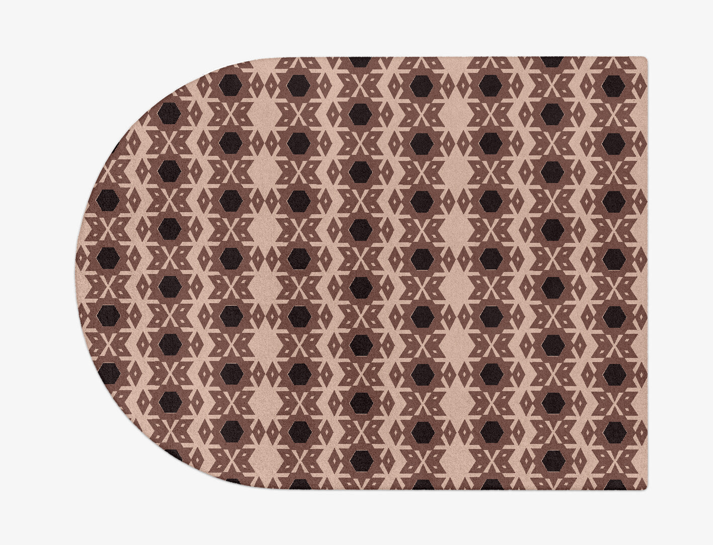 Snowflake Geometric Arch Hand Tufted Pure Wool Custom Rug by Rug Artisan