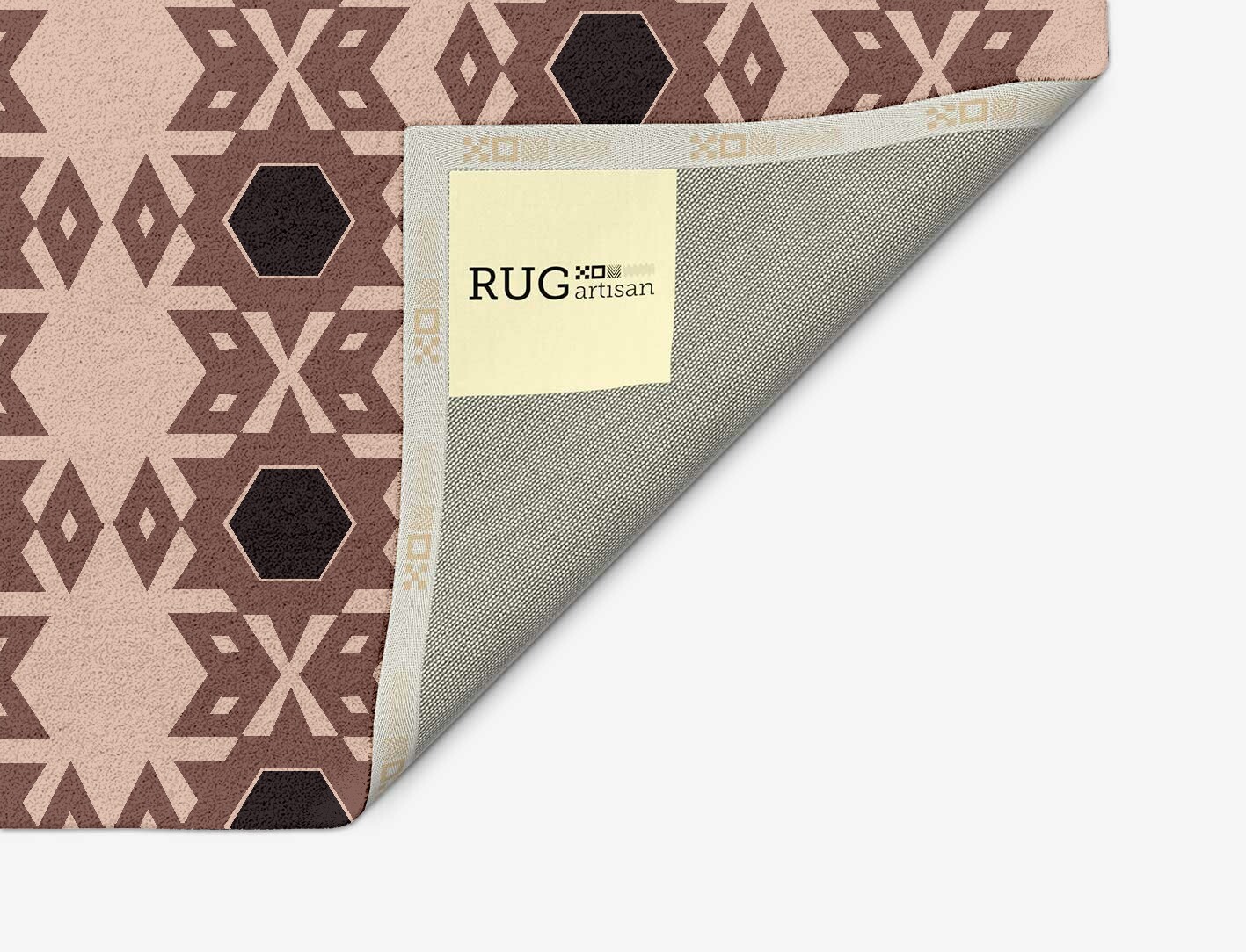 Snowflake Geometric Arch Hand Tufted Pure Wool Custom Rug by Rug Artisan