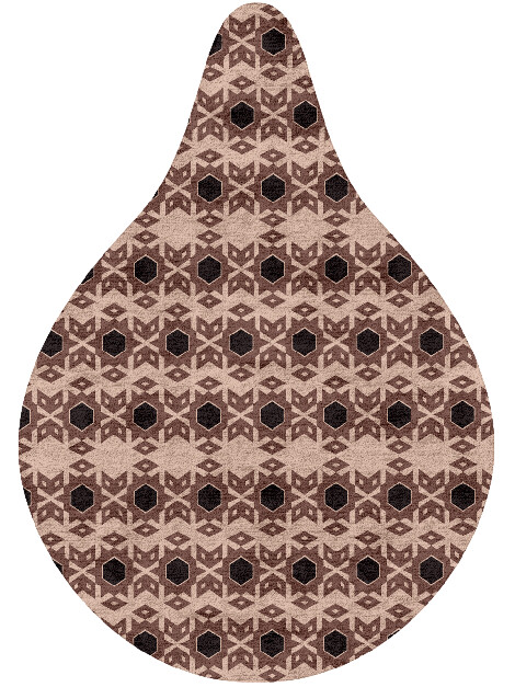 Snowflake Geometric Drop Hand Tufted Bamboo Silk Custom Rug by Rug Artisan