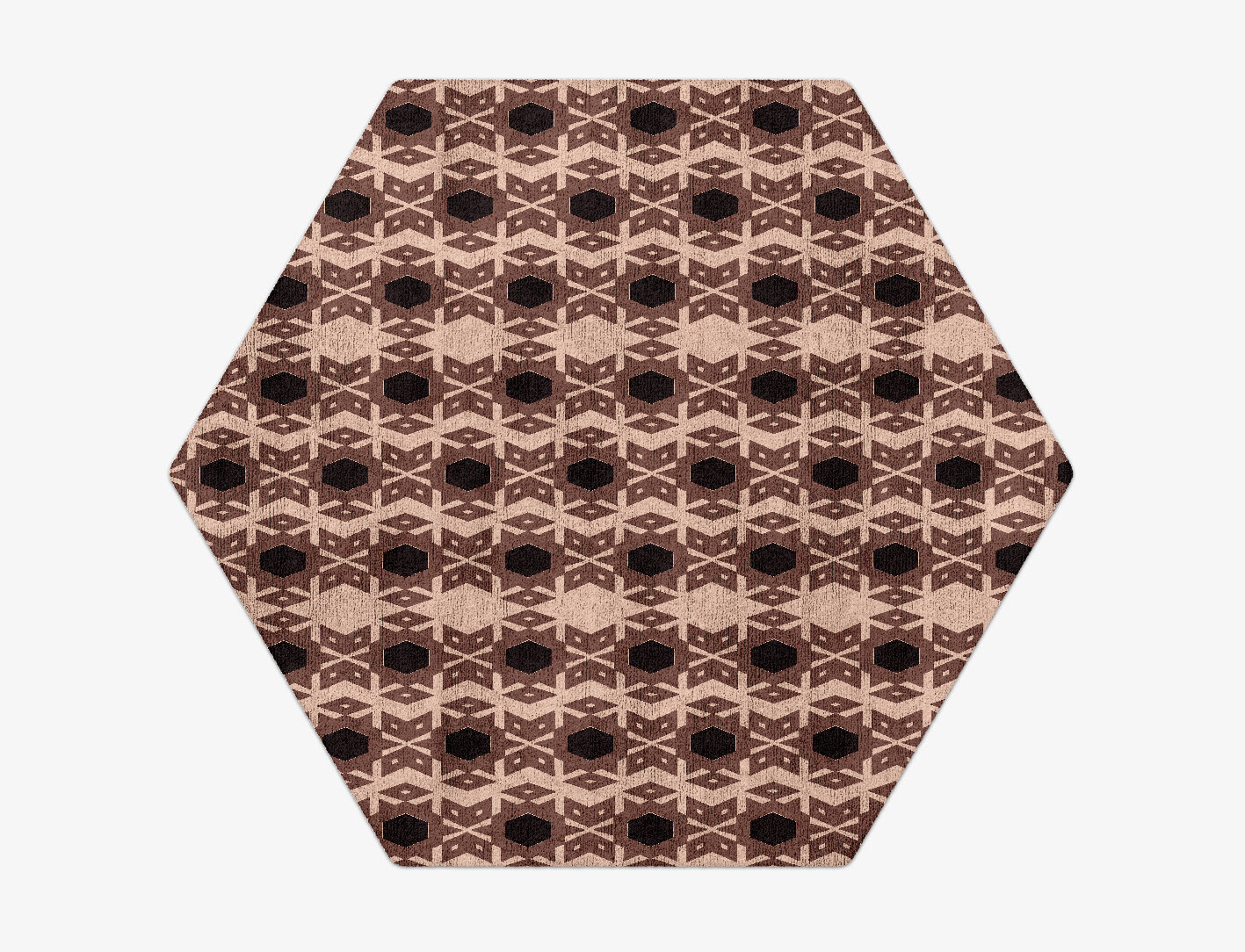 Snowflake Geometric Hexagon Hand Tufted Bamboo Silk Custom Rug by Rug Artisan