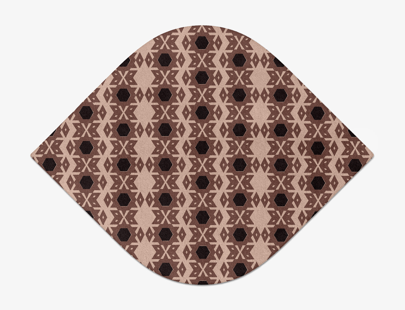 Snowflake Geometric Ogee Hand Tufted Pure Wool Custom Rug by Rug Artisan