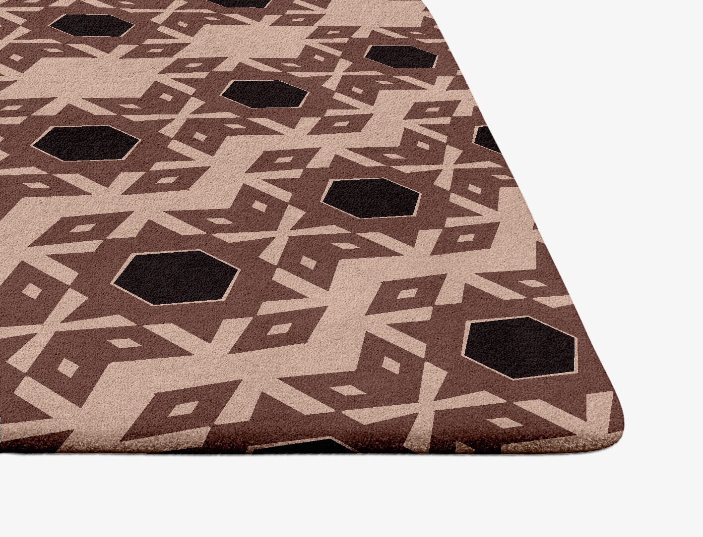 Snowflake Geometric Ogee Hand Tufted Pure Wool Custom Rug by Rug Artisan