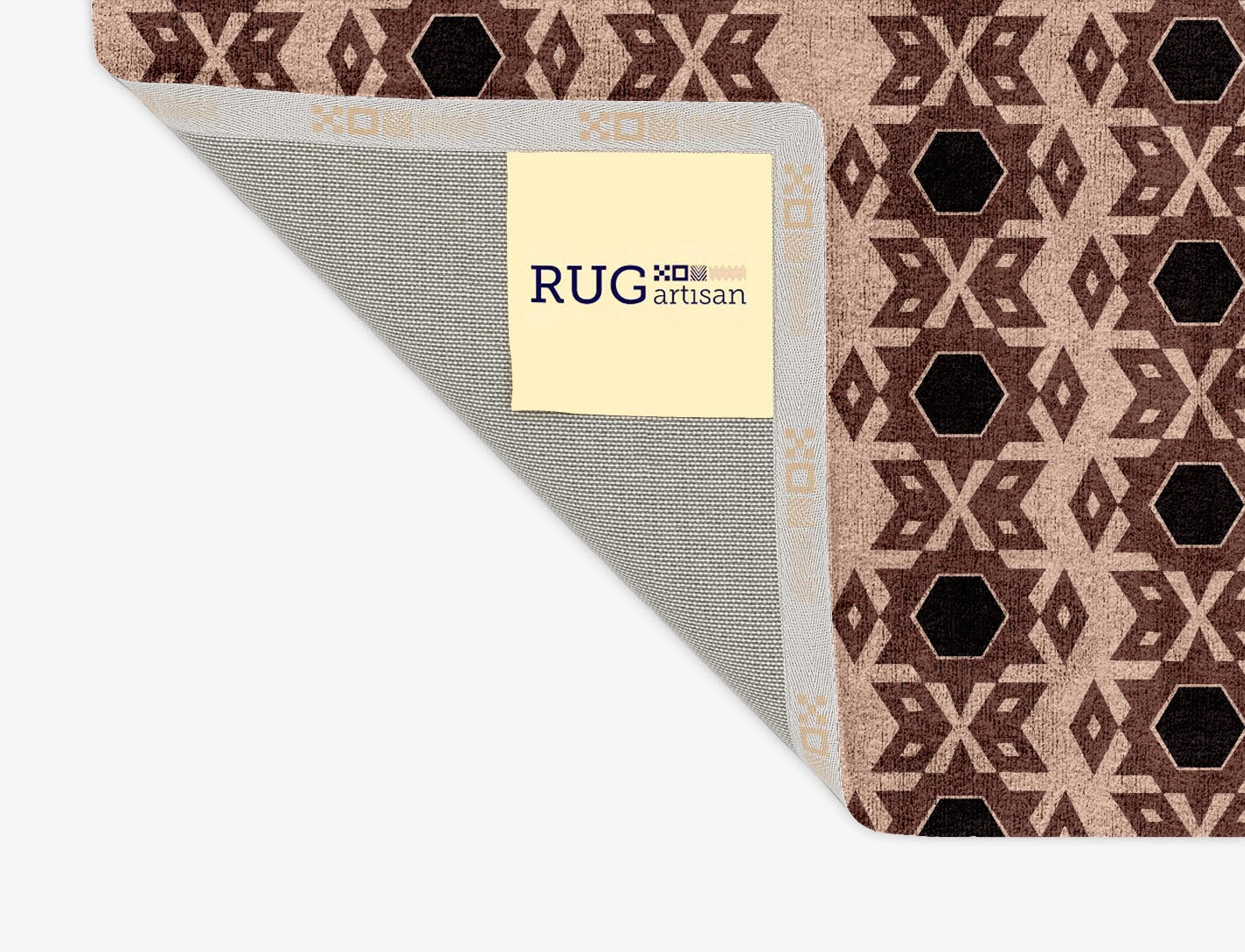 Snowflake Geometric Rectangle Hand Tufted Bamboo Silk Custom Rug by Rug Artisan