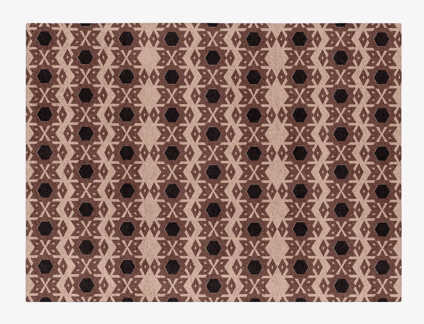 Snowflake Geometric Rectangle Hand Tufted Pure Wool Custom Rug by Rug Artisan