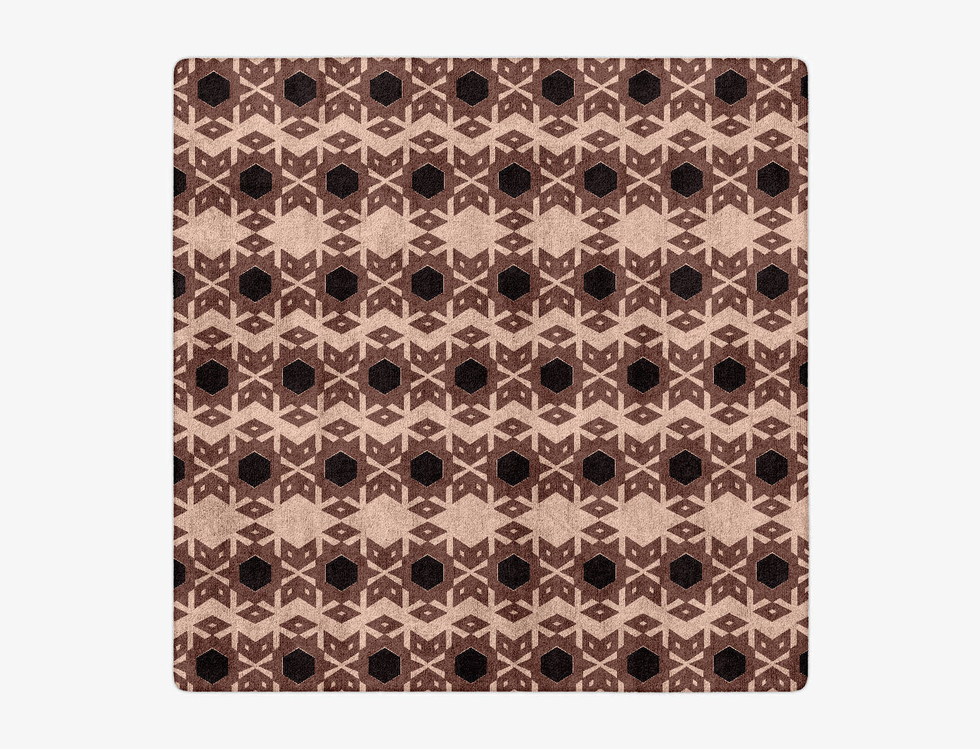 Snowflake Geometric Square Hand Tufted Bamboo Silk Custom Rug by Rug Artisan