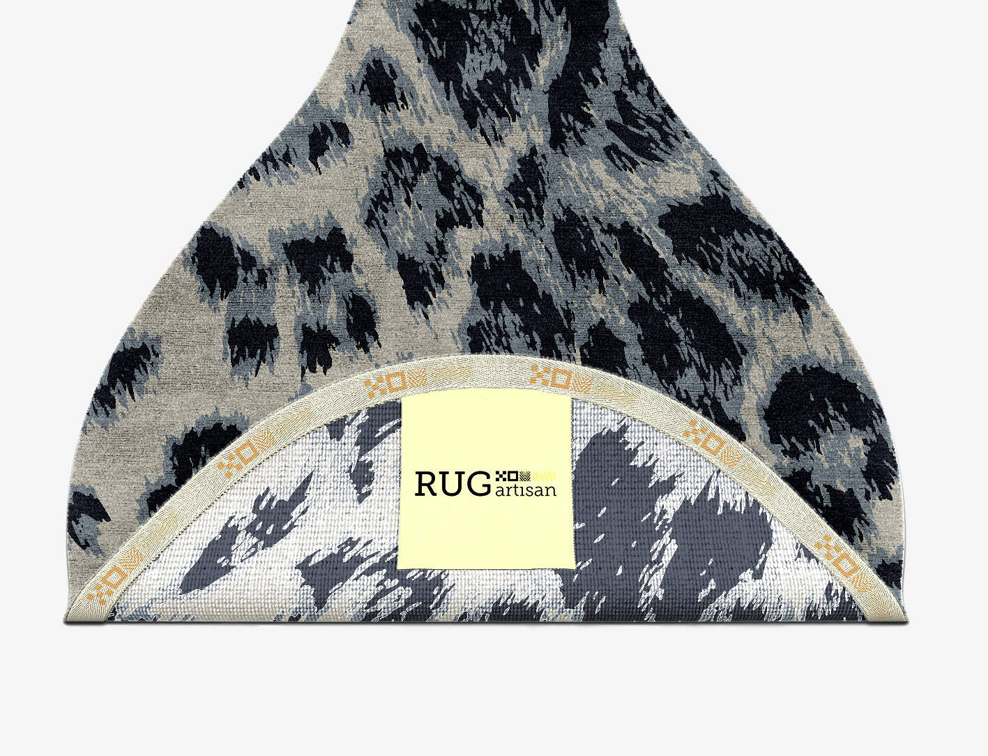 Snowy Fur Animal Prints Drop Hand Knotted Bamboo Silk Custom Rug by Rug Artisan