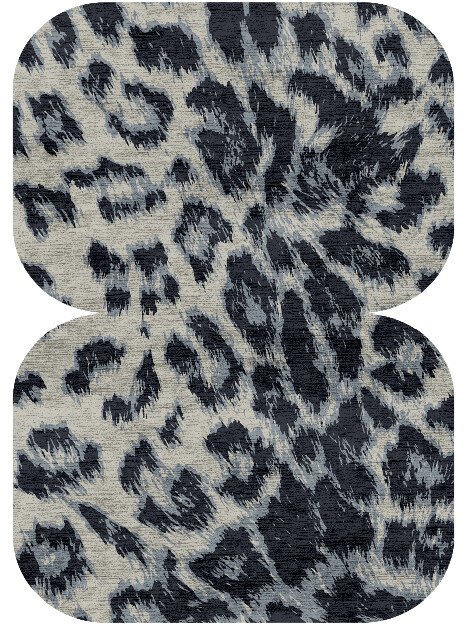 Snowy Fur Animal Prints Eight Hand Knotted Bamboo Silk Custom Rug by Rug Artisan