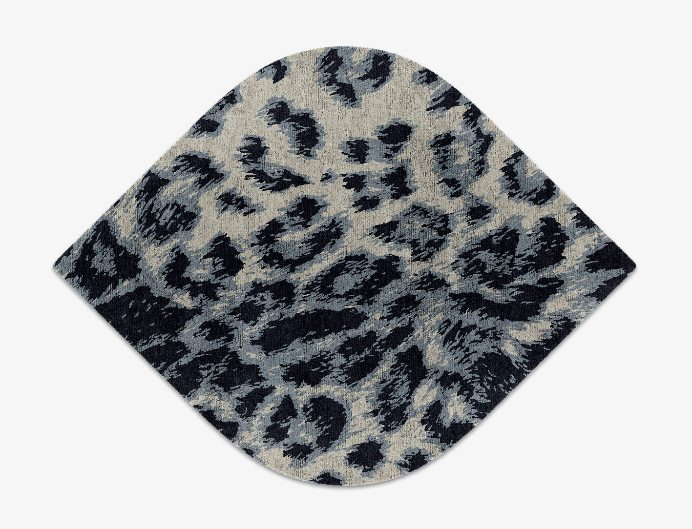 Snowy Fur Animal Prints Ogee Hand Knotted Bamboo Silk Custom Rug by Rug Artisan