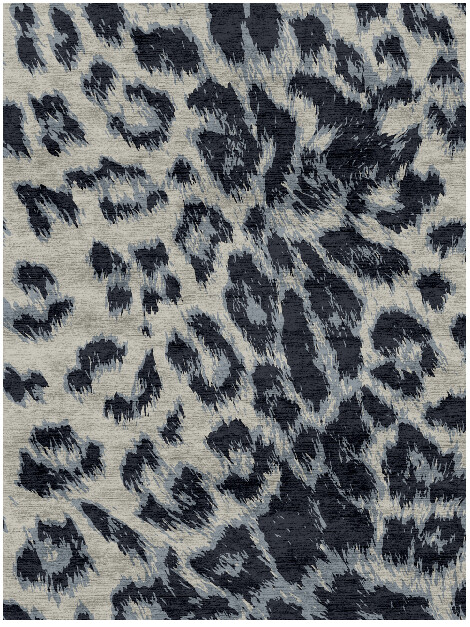 Snowy Fur Animal Prints Rectangle Hand Knotted Bamboo Silk Custom Rug by Rug Artisan