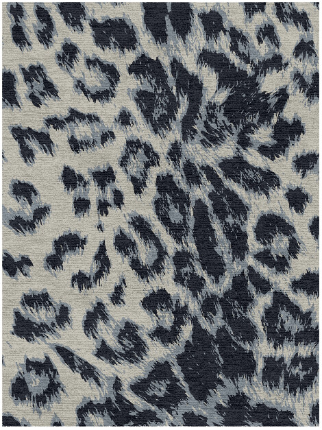 Snowy Fur Animal Prints Rectangle Hand Knotted Tibetan Wool Custom Rug by Rug Artisan