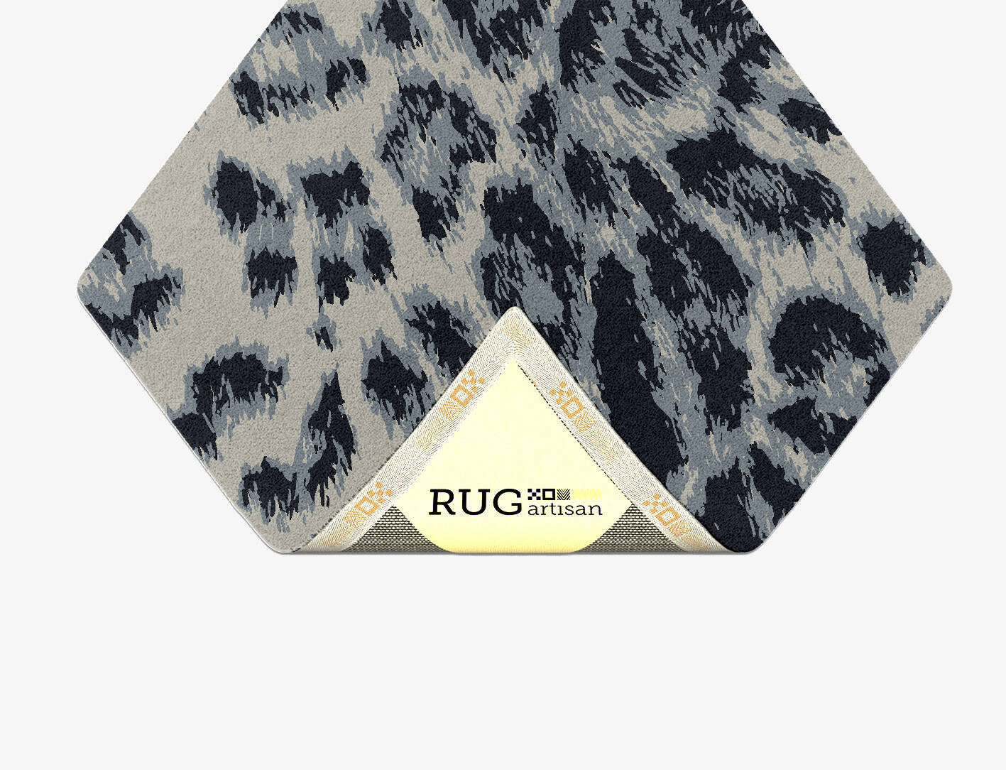Snowy Fur Animal Prints Diamond Hand Tufted Pure Wool Custom Rug by Rug Artisan