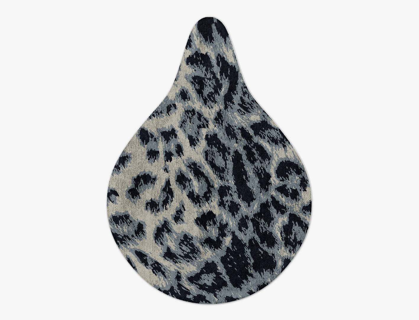 Snowy Fur Animal Prints Drop Hand Tufted Bamboo Silk Custom Rug by Rug Artisan