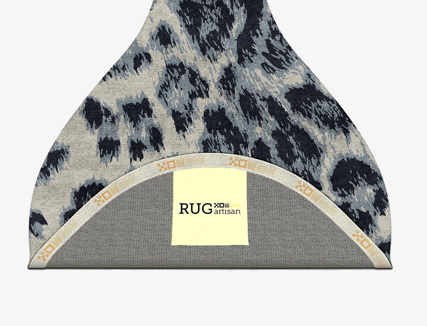 Snowy Fur Animal Prints Drop Hand Tufted Bamboo Silk Custom Rug by Rug Artisan