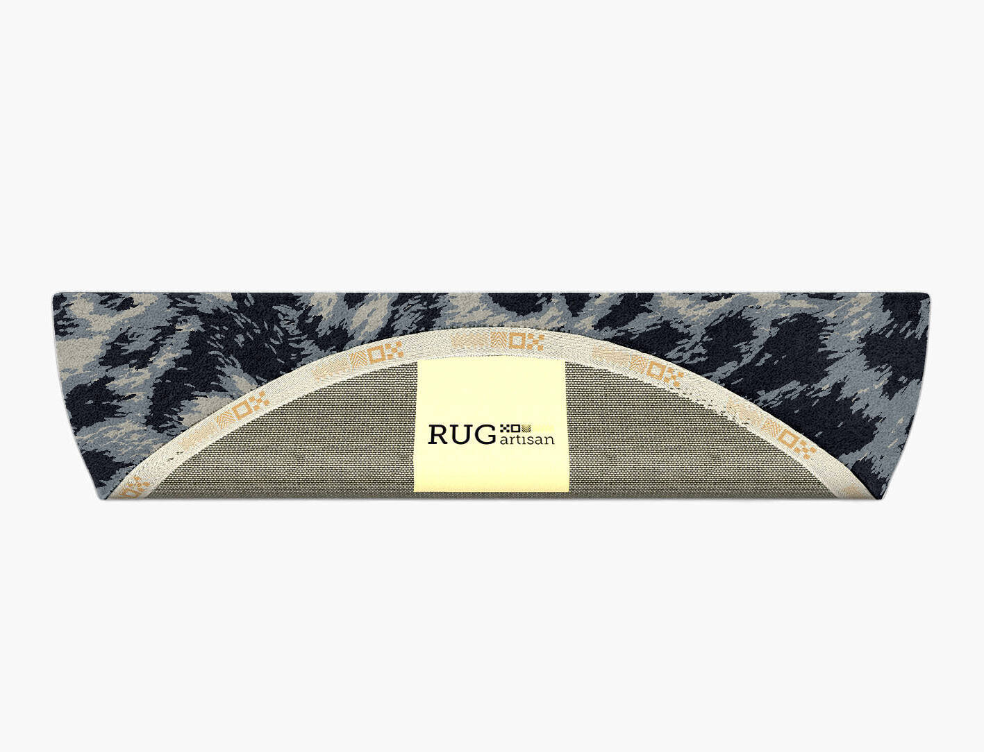 Snowy Fur Animal Prints Halfmoon Hand Tufted Pure Wool Custom Rug by Rug Artisan