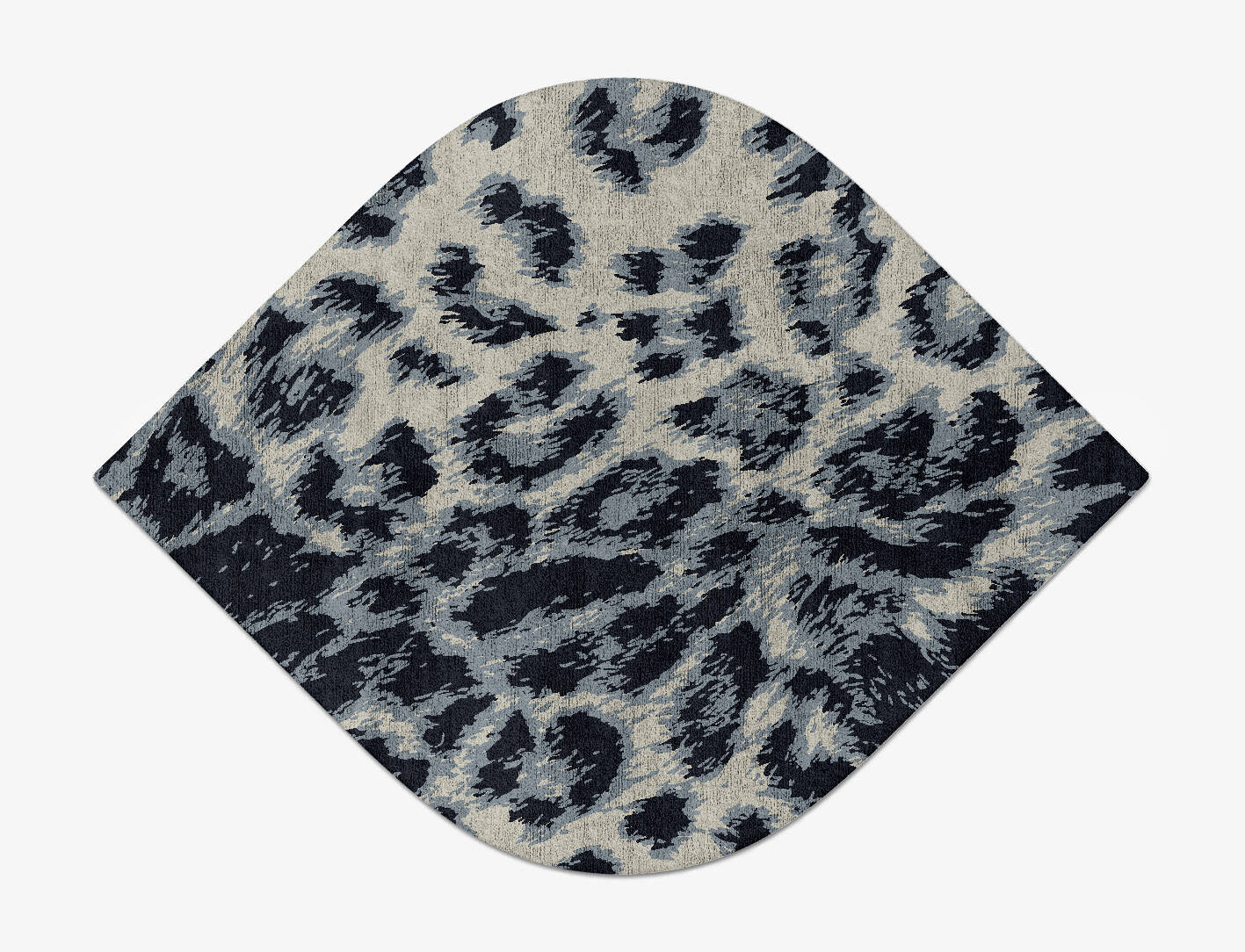 Snowy Fur Animal Prints Ogee Hand Tufted Bamboo Silk Custom Rug by Rug Artisan
