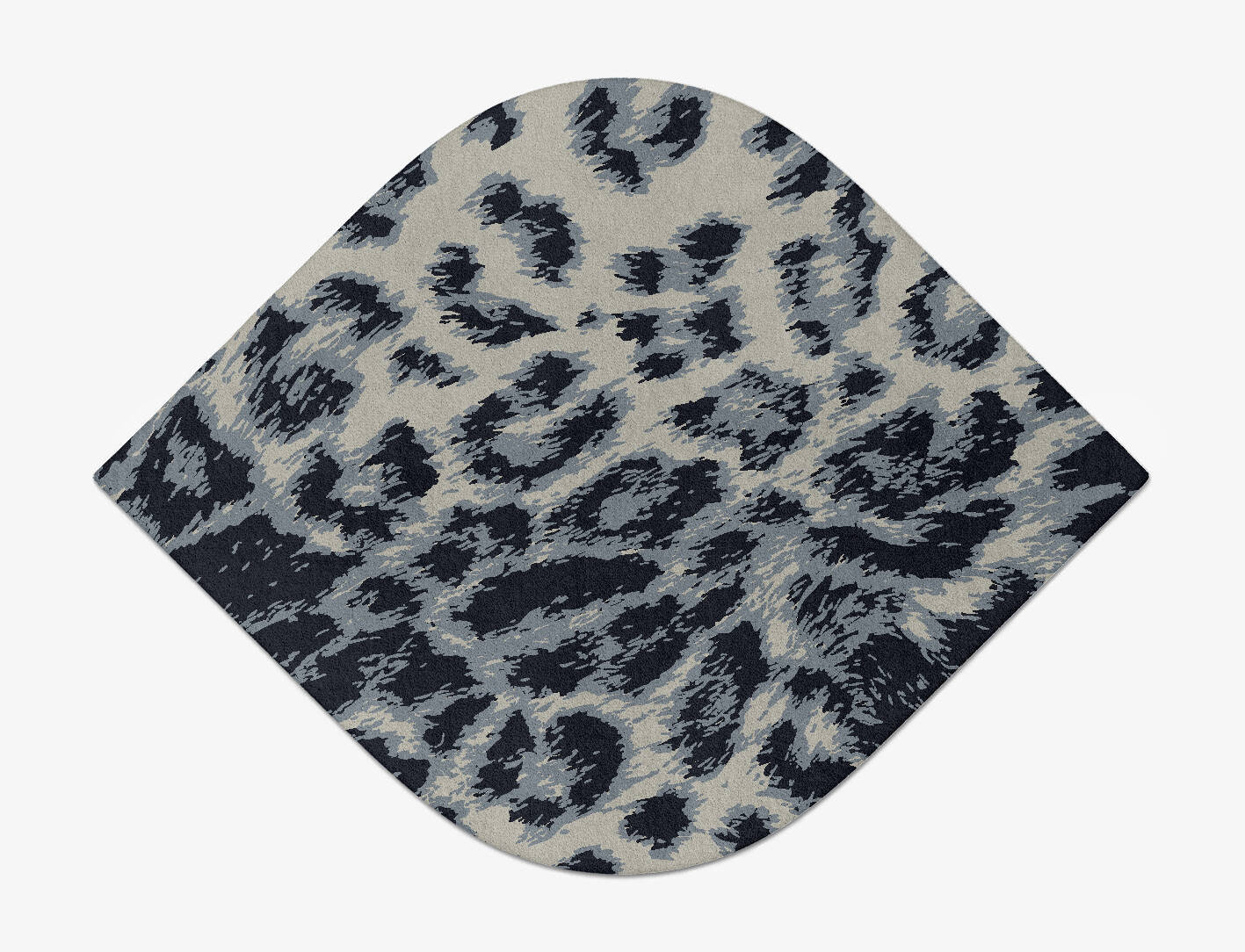 Snowy Fur Animal Prints Ogee Hand Tufted Pure Wool Custom Rug by Rug Artisan