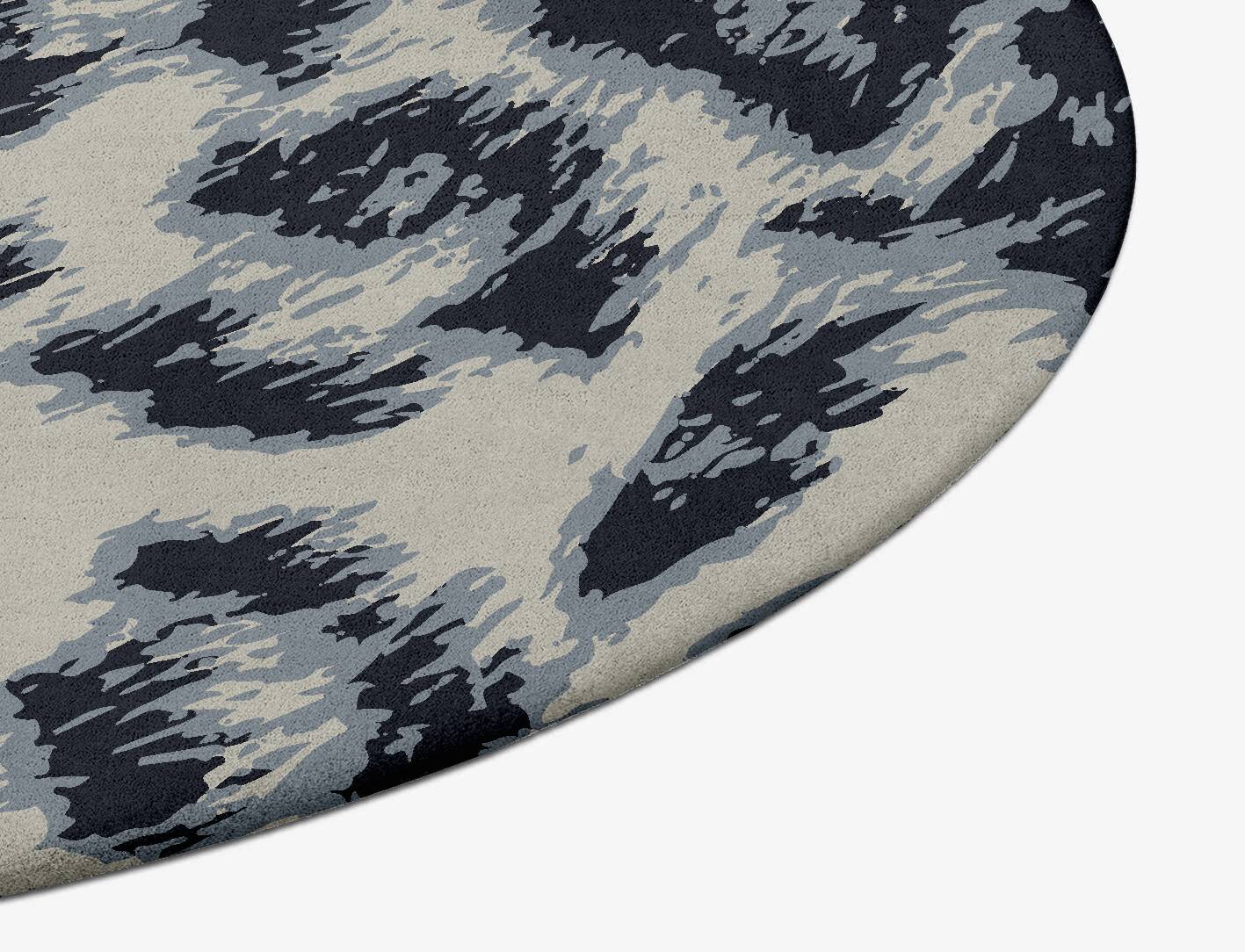 Snowy Fur Animal Prints Oval Hand Tufted Pure Wool Custom Rug by Rug Artisan