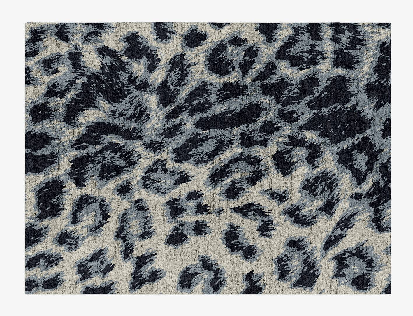 Snowy Fur Animal Prints Rectangle Hand Tufted Bamboo Silk Custom Rug by Rug Artisan
