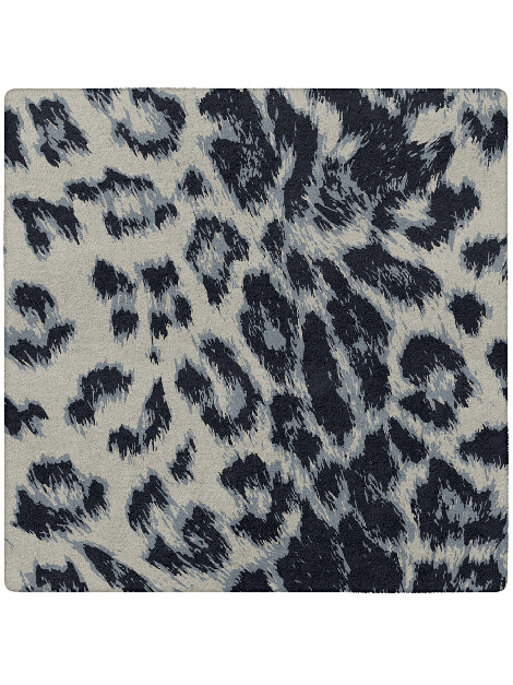 Snowy Fur Animal Prints Square Hand Tufted Pure Wool Custom Rug by Rug Artisan